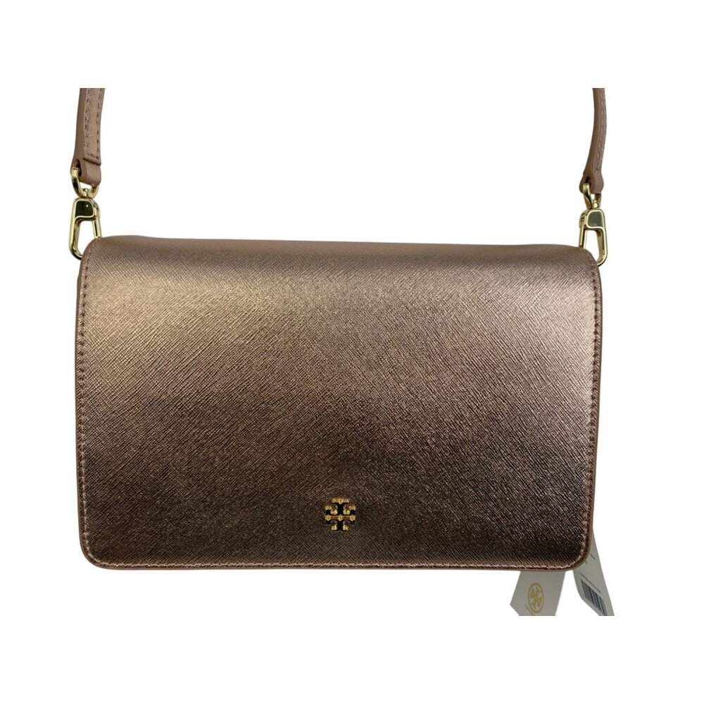 Tory Burch Emerson Combo Cross-Body Bag Rose Gold Adj Strap & Gold Hardware - Picture 4 of 14
